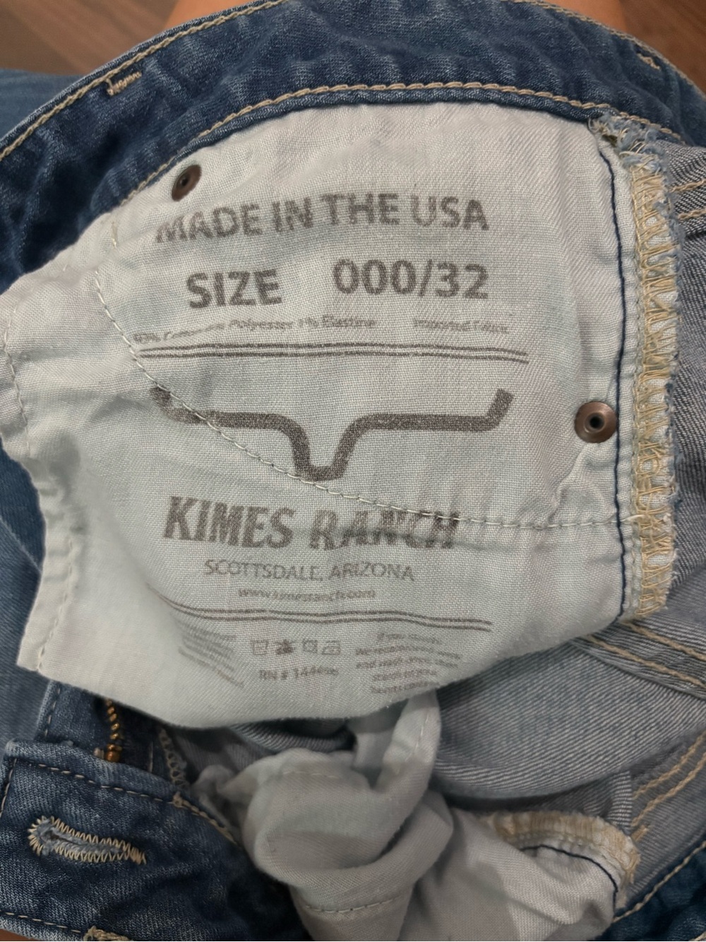 Kimes Ranch Women's Medium Blue Skinny Jeans with Contrast Stitching - Picture 2 of 3